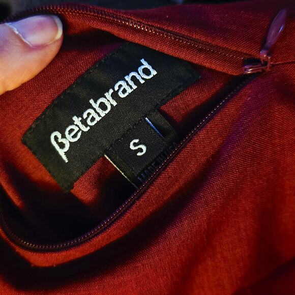 Betabrand reversible travel tunic shift dress maroon and gray - Picture 5 of 6
